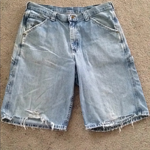 Lee Other - LEE DUNGAREES Distressed Men’s Denim Shorts Waist 34